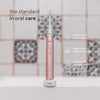 CKeep Ultra Whitening Pink Electric Toothbrush - 8 DuPont Brush Heads & Travel Case Included - Sonic 40,000 VPM Motor & Wireless Charging - 4 Modes w Smart Timer - Satin Rose Gold